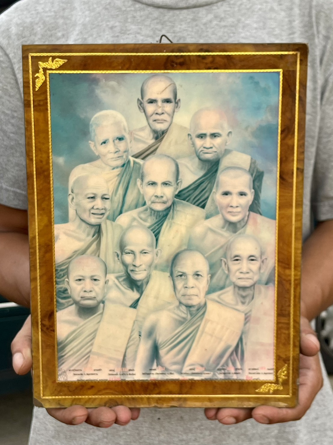 กรอบรูปถ่ายรวมพระเกจิอาจารย์ของไทย 10ท่าน ภาพรวมพระอริยสงฆ์ของไทย รูปที่ 7