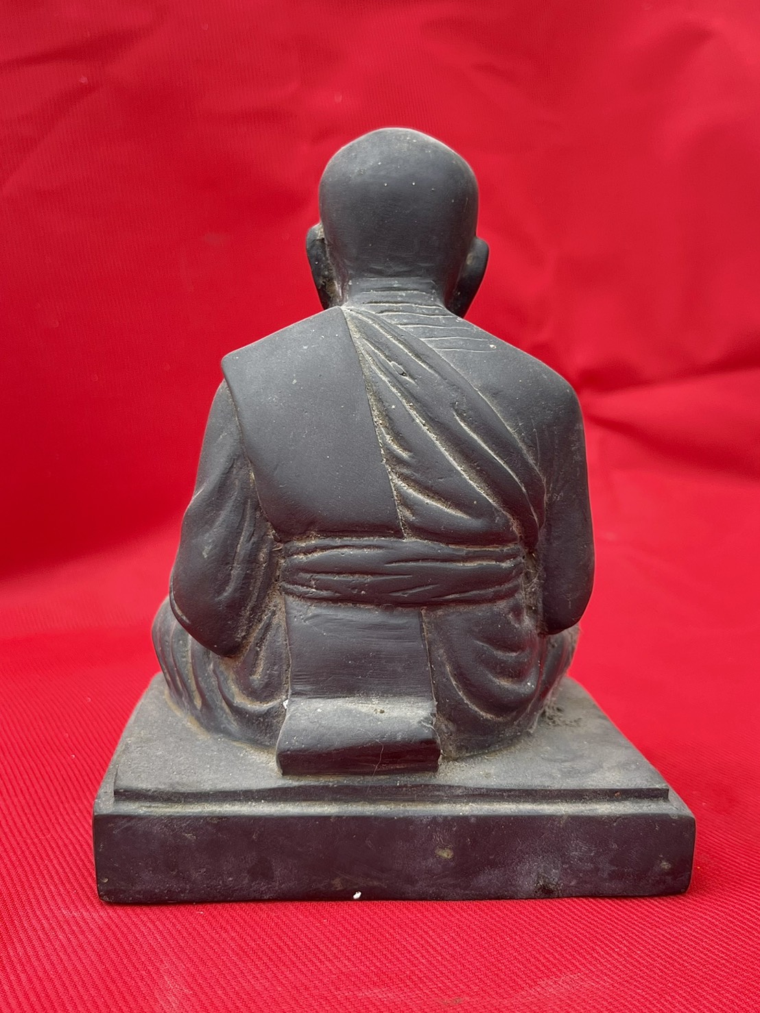 หลวงปู่ทวด ปี2505 หน้าตัก4นิ้ว เนื้อทองเหลืองรมดำ พระบูชาหลวงปู่ทวด วัดช้างให้ รูปที่ 4