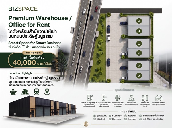 BIZSPACE | ให้เช่าพื้นที่ธุรกิจ พร้อมสำนักงานให้เช่า ทำเลศักยภาพ บนถนนประดิษฐ์มนูธรรม โทร 098-7686969 รูปที่ 3