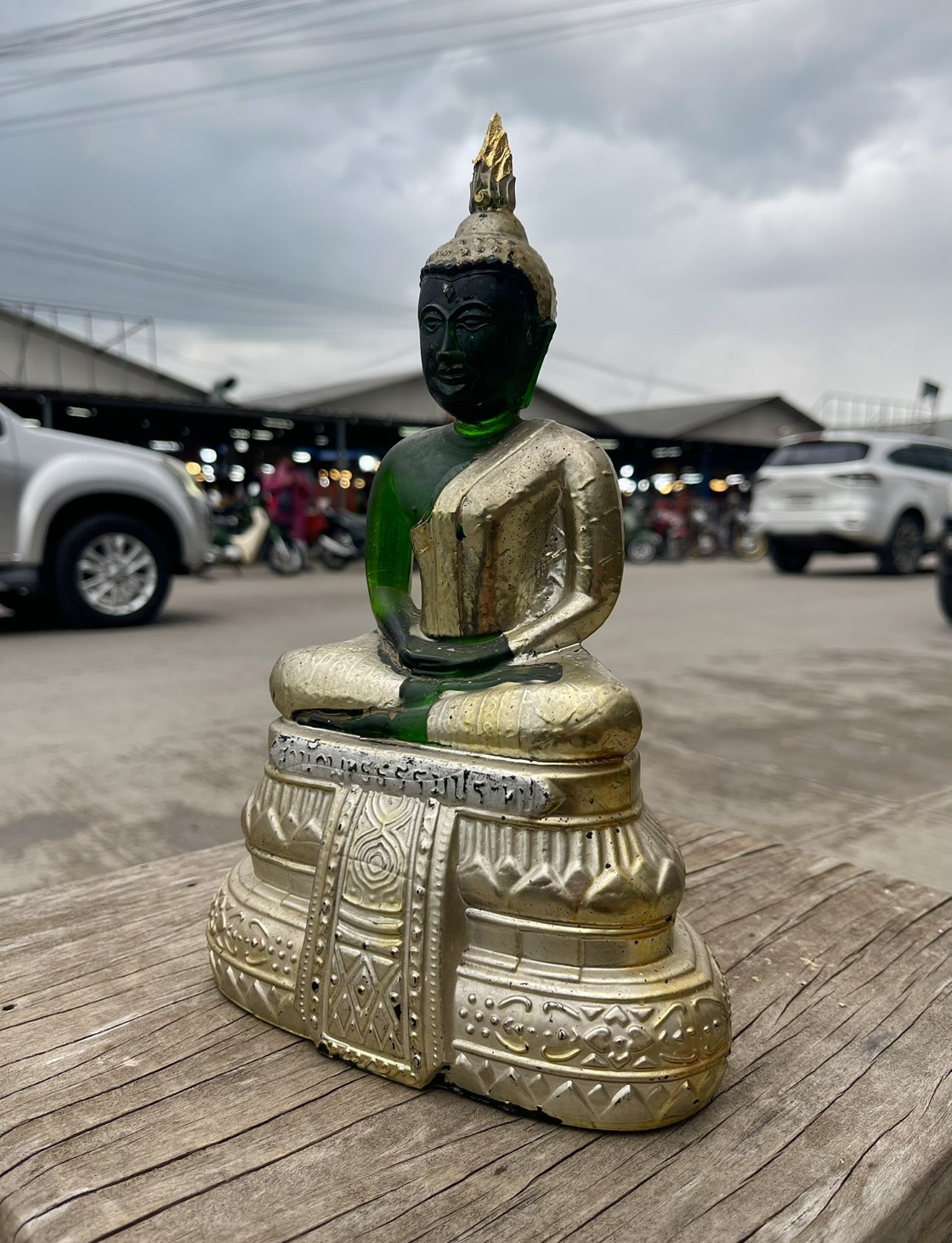พระแก้วมรกต 25พุทธศตวรรษ หน้าตัก5นิ้ว สีเขียว ปี2500 บล็อกธรรมจักร รูปที่ 7