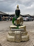 พระแก้วมรกต 25พุทธศตวรรษ หน้าตัก5นิ้ว สีเขียว ปี2500 บล็อกธรรมจักร