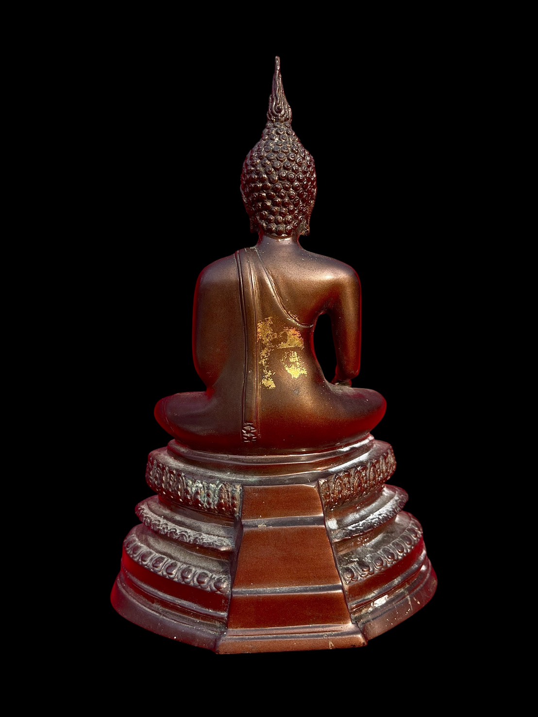 สมเด็จพระพุทธโคดม หลวงพ่อขอม วัดไผ่โรงวัว ปี2505 โลหะรมน้ำตาล หน้าตัก5นิ้ว รูปที่ 4