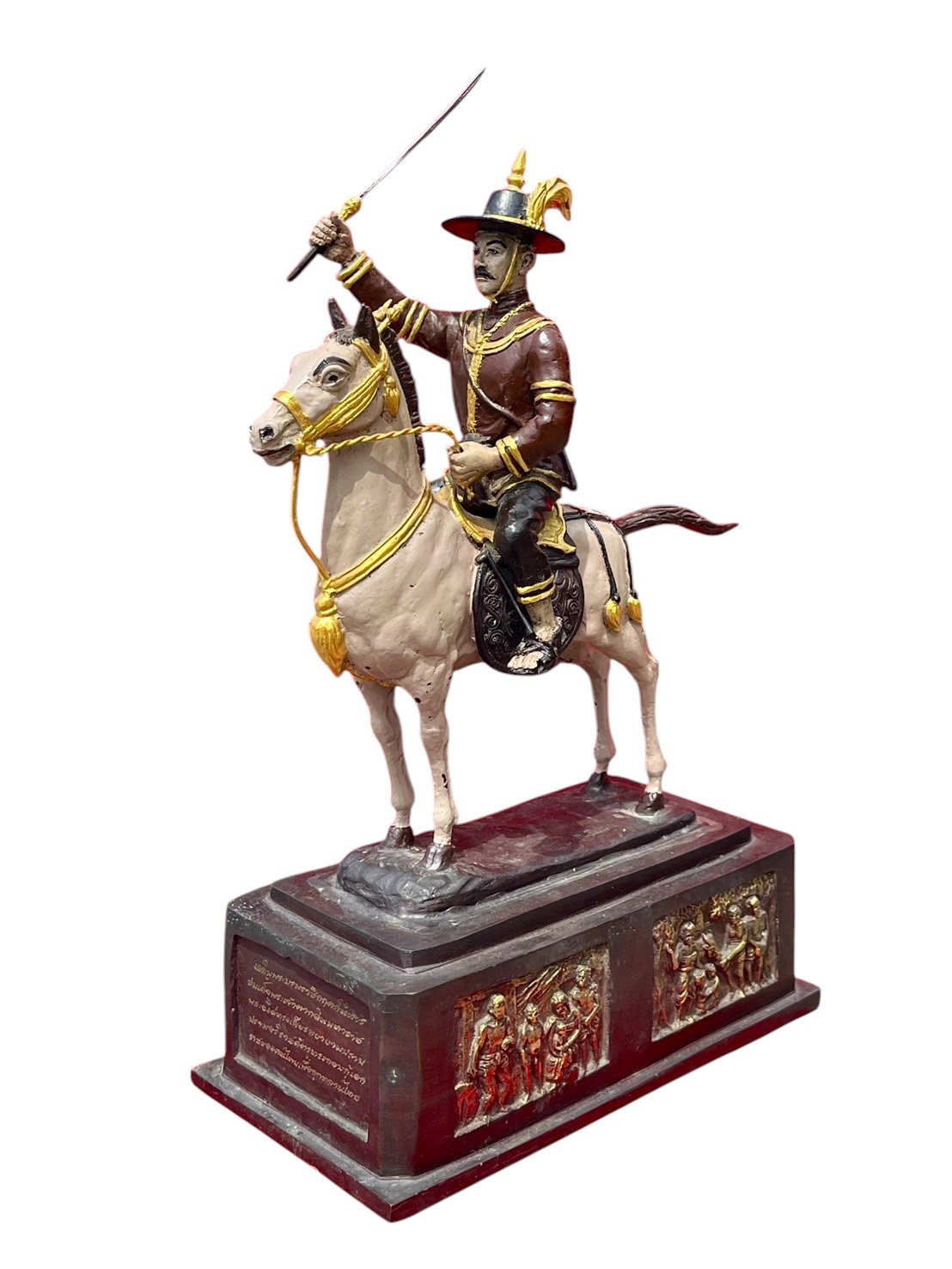 สมเด็จพระเจ้าตากสินมหาราช ทรงม้าออกศึก วัดสุทธาราม (ธนบุรี) ปี2546 เนื้อโลหะผสม รูปที่ 4