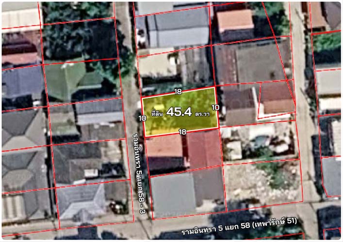 L-150 : ที่ดินถมแล้ว 45.4 ตร.วา ซ.เทพรักษ์ 51 (รามอินทรา 5 แยก 58-3) บางเขน รูปที่ 6