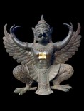 พญาครุฑโลหะ พญาครุฑโบราณ ครุฑตั้งบูชา ศิลปะรัตนะโกสินทร์ ผิวรมดำ