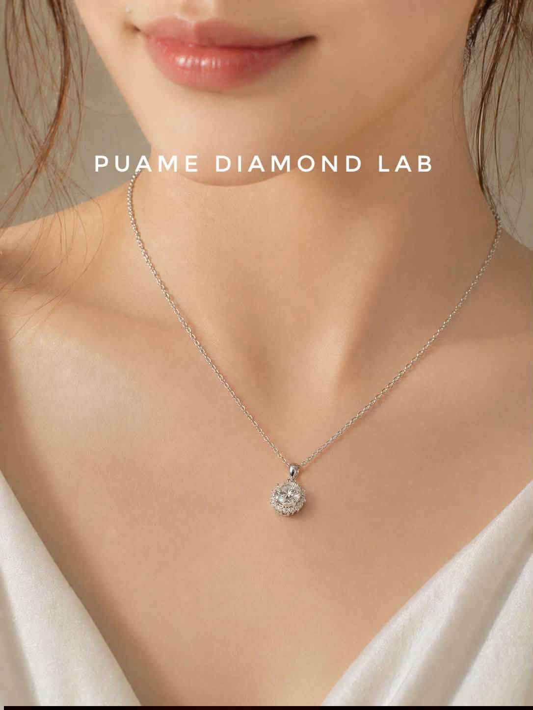 สร้อยคอเพชร ดีไซน์สวยทันสมัย ราคามิตรภาพ พร้อมใบรับประกันสินค้าที่ปุอามี่ Diamond Lab Rama2(095-8894732) รูปที่ 3