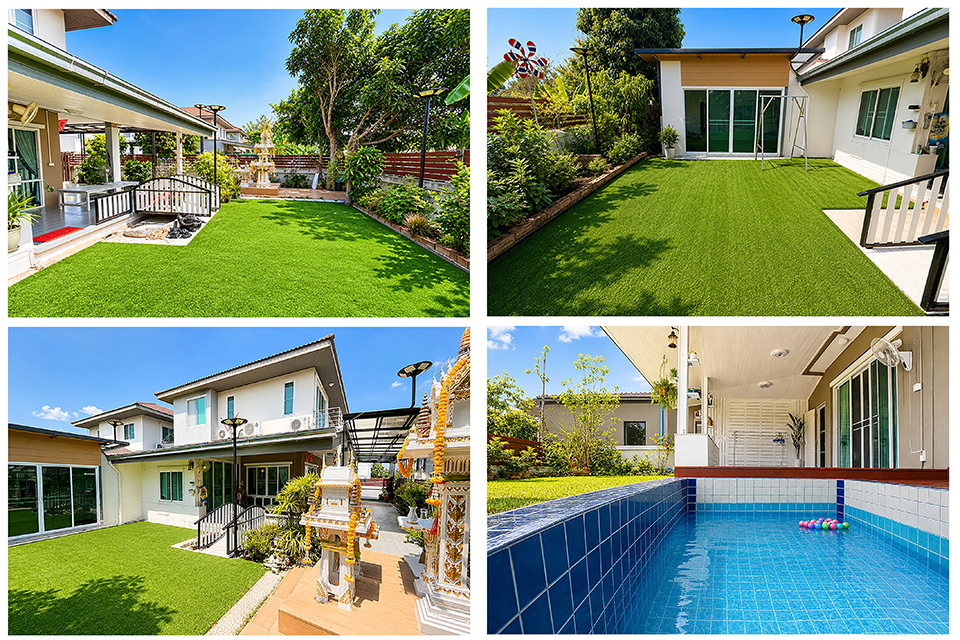 ขายบ้านเดี่ยว 2 ชั้น บ้านบึง ชลบุรี หมู่บ้านบูรพาเมาท์เท่น หลังมุม มีสระว่ายน้ำส่วนตัว รูปที่ 2