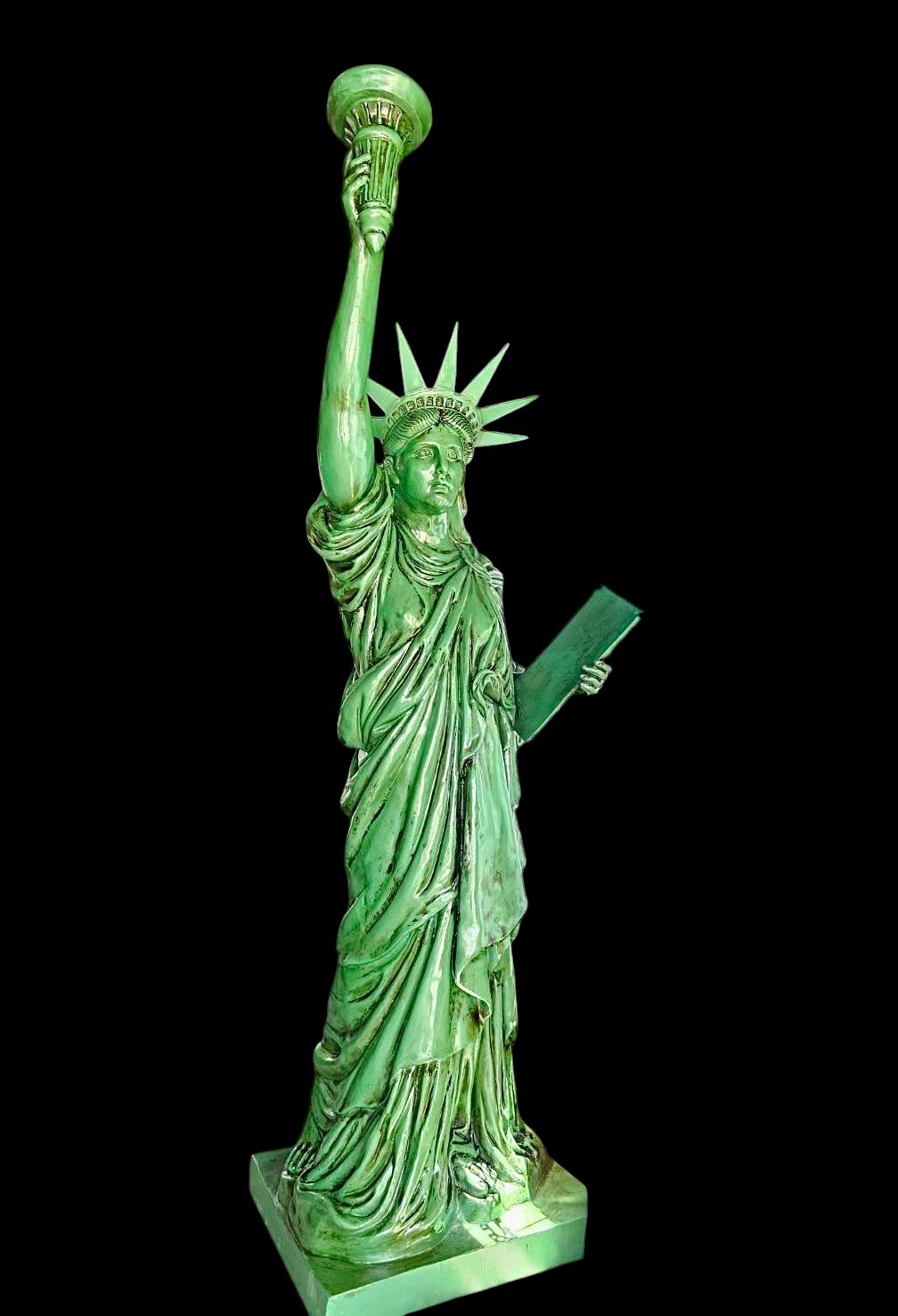 หุ่นตั้งโชว์ เทพีเสรีภาพ Statue of Liberty สูง3เมตรกว่า สภาพใหม่มือหนึ่ง สีเขียว รูปที่ 3