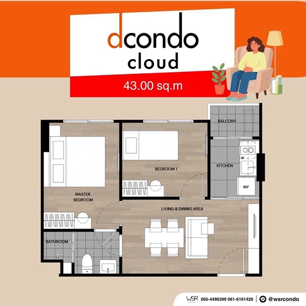 dcondo cloud Don Mueang คอนโดใหม่ ใกล้สนามบินดอนเมือง , รถไฟฟ้า เดินทางสะดวก โทร 0829946364 รูปที่ 5