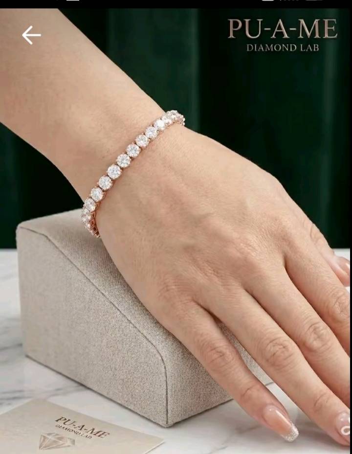 สร้อยข้อมือเพชรน้ำดี มีคุณภาพ พร้อมใบรับประกันสินค้าสั่งทำออกแบบตามต้องการได้-ปุอามี่ Diamond Lab Rama2 (095-8894732) รูปที่ 3