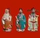 รูปย่อ เทวรูปจีน ฮกลกซิ่ว ขนาดสูง10นิ้ว เนื้อดินเผากังไส สภาพเก่าสมบูรณ์ ยกชุด3องค์ รูปที่3