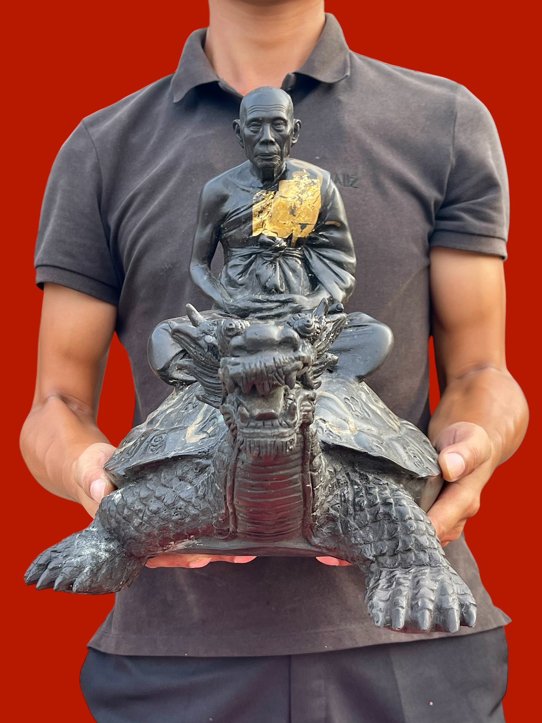 หลวงปู่หลิว วัดไทรทองพัฒนา ปี2539 พญาเต่าเรือนหัวมังกร องค์ใหญ่ รูปที่ 7