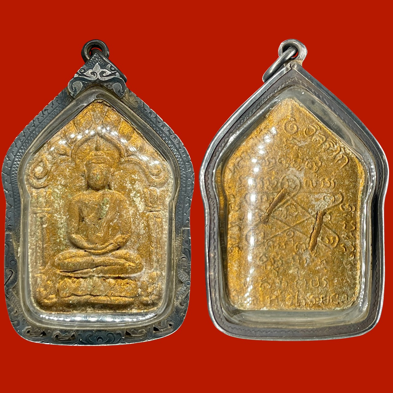 ขุนแผนหลวงปู่ทิม ปี2515 วัดละหารไร่ เนื้อบอนเขียว ผิวบรอนซ์ทอง ตะกรุดคู่สาริกา รูปที่ 5