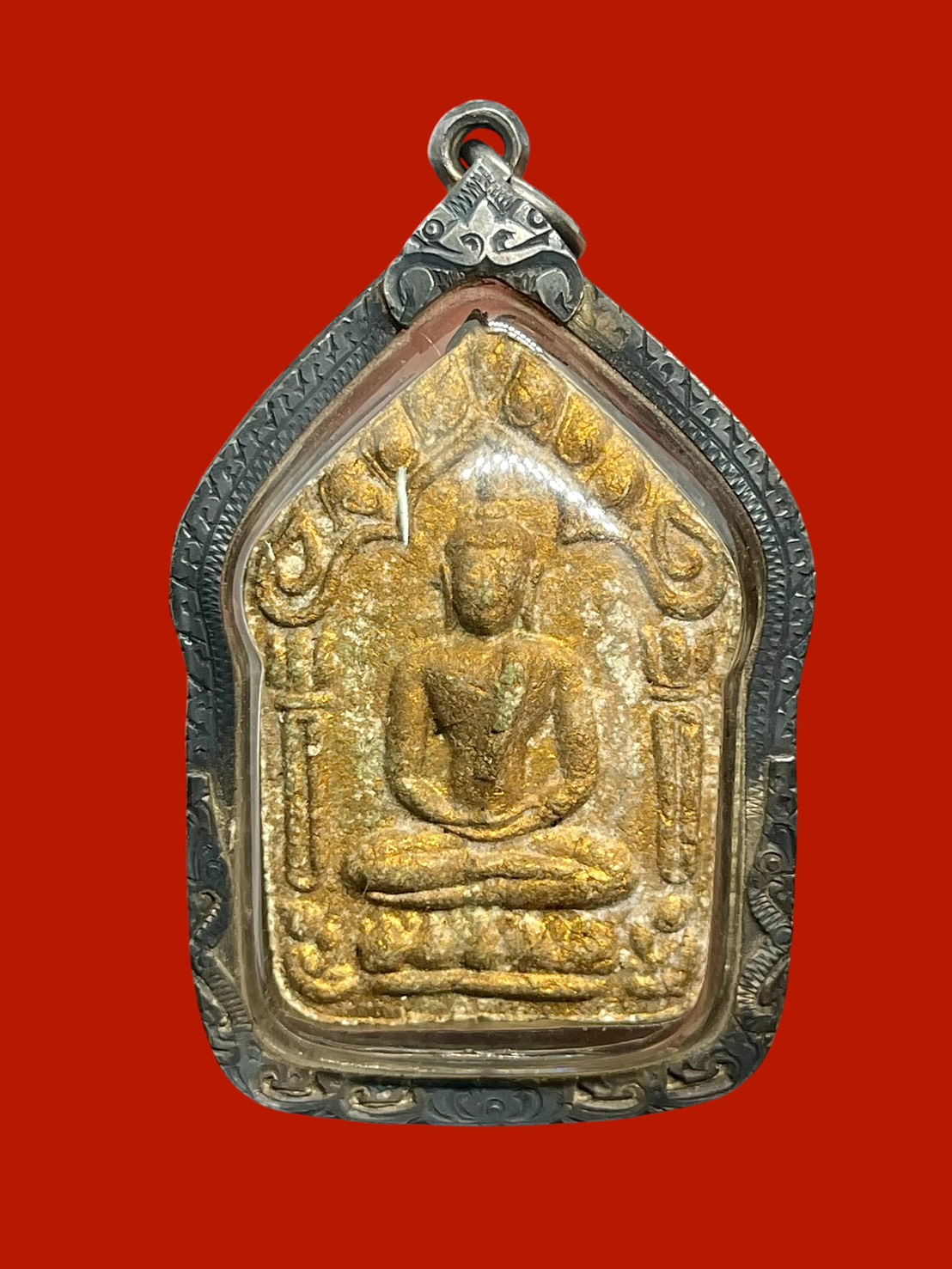 ขุนแผนหลวงปู่ทิม ปี2515 วัดละหารไร่ เนื้อบอนเขียว ผิวบรอนซ์ทอง ตะกรุดคู่สาริกา รูปที่ 6