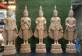 พระพุทธรูปไม้ ประจำวันเกิด พระบูชาไม้สักแกะสลัก พระพุทธรูปท่ายืนบนฐานดอกบัว