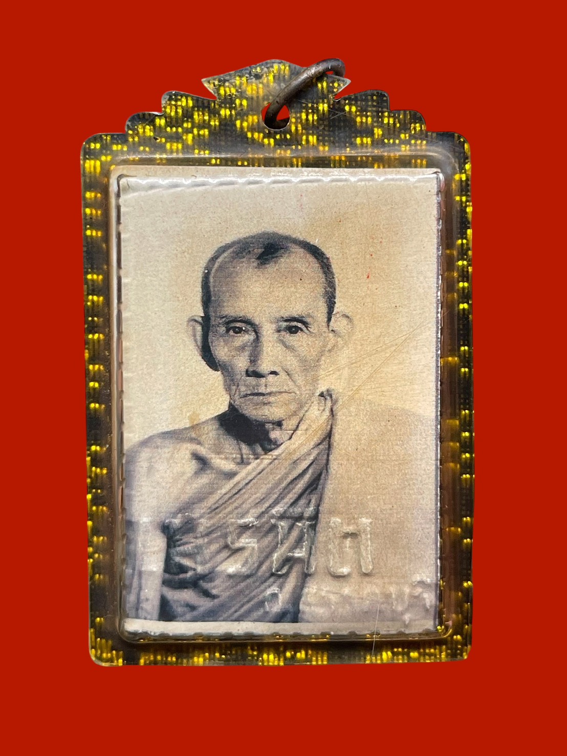 รูปถ่าย หลวงพ่อกวย วัดโฆษิตาราม จังหวัดชัยนาท ขนาด2นิ้ว หลังมีตะกรุด ปั๊มตราวัด รูปที่ 5