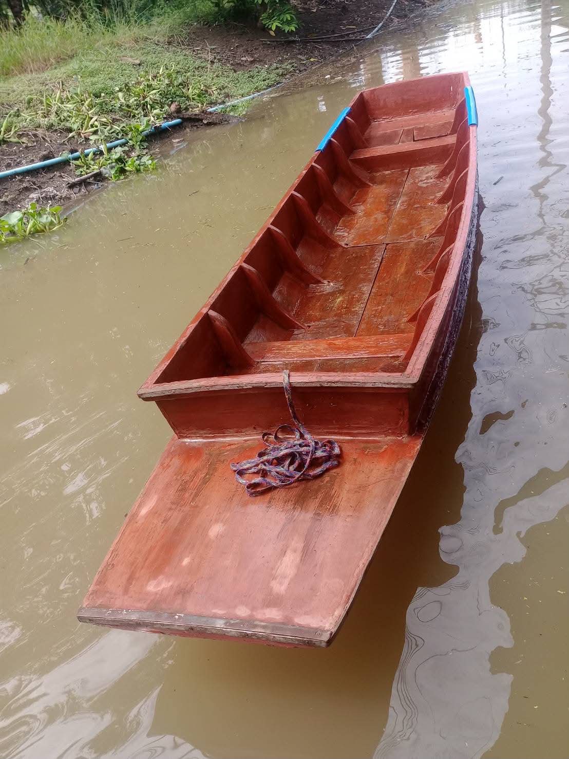 เรืออีป๊าป เรือไม้สัก ยาว8ศอก (ยาว4เมตร) เรือไม้ ใช้งานได้ปกติครับ รูปที่ 7
