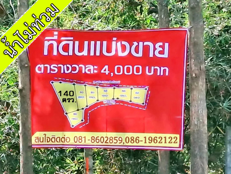 ที่ดินตำบลพิชัย หลัง รพ.ค่ายฯ เมืองลำปาง ทำเลสวย น้ำไม่ท่วม เพียง ต.ร.ว.ละ 4,000 บาท รูปที่ 2