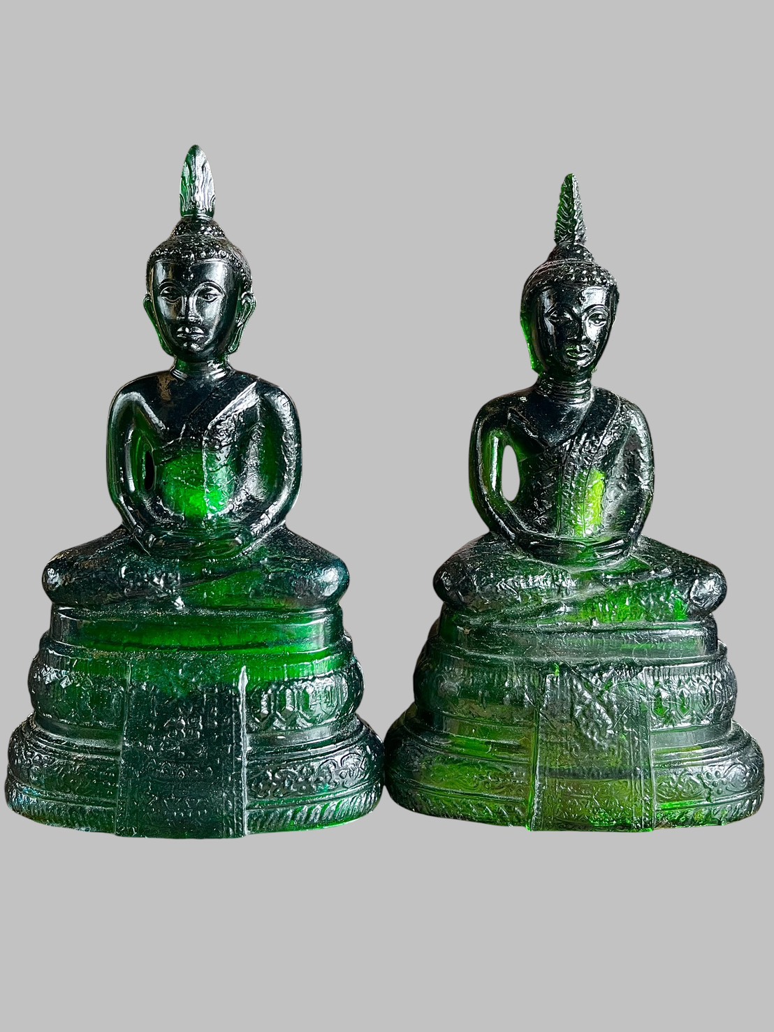 พระแก้วมรกต ปี2500 สีเขียว หน้าตัก5นิ้ว พระบูชายอดนิยม ปางสมาธิ วาระกึ่งพุทธกาล รูปที่ 3