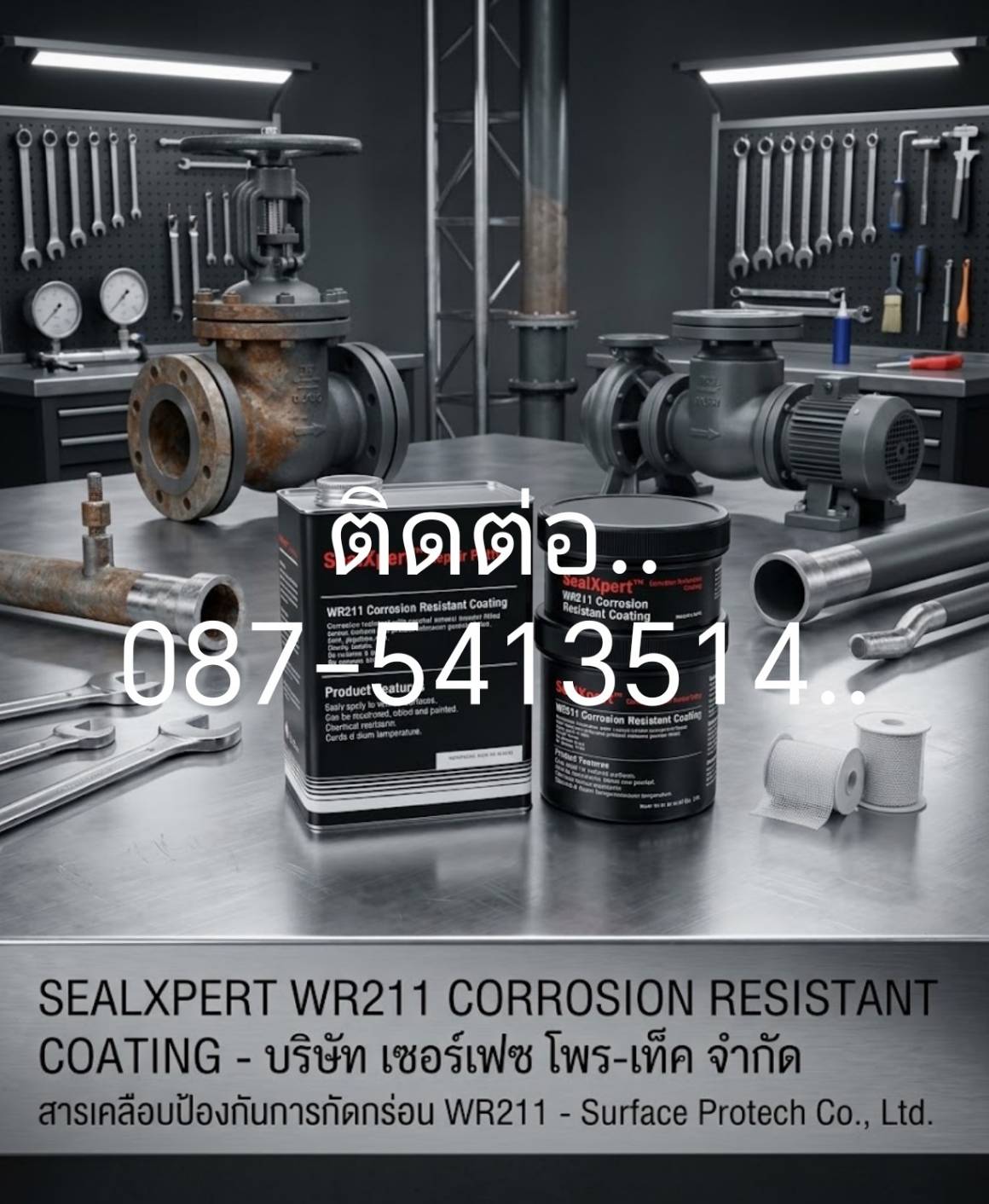 Sealxpert WR 204 Were Resistant Coatingกาวอีพ็อกซี่เซรามิคป้องสนิมกันแรงกระแทกและการเสียดสี รูปที่ 2