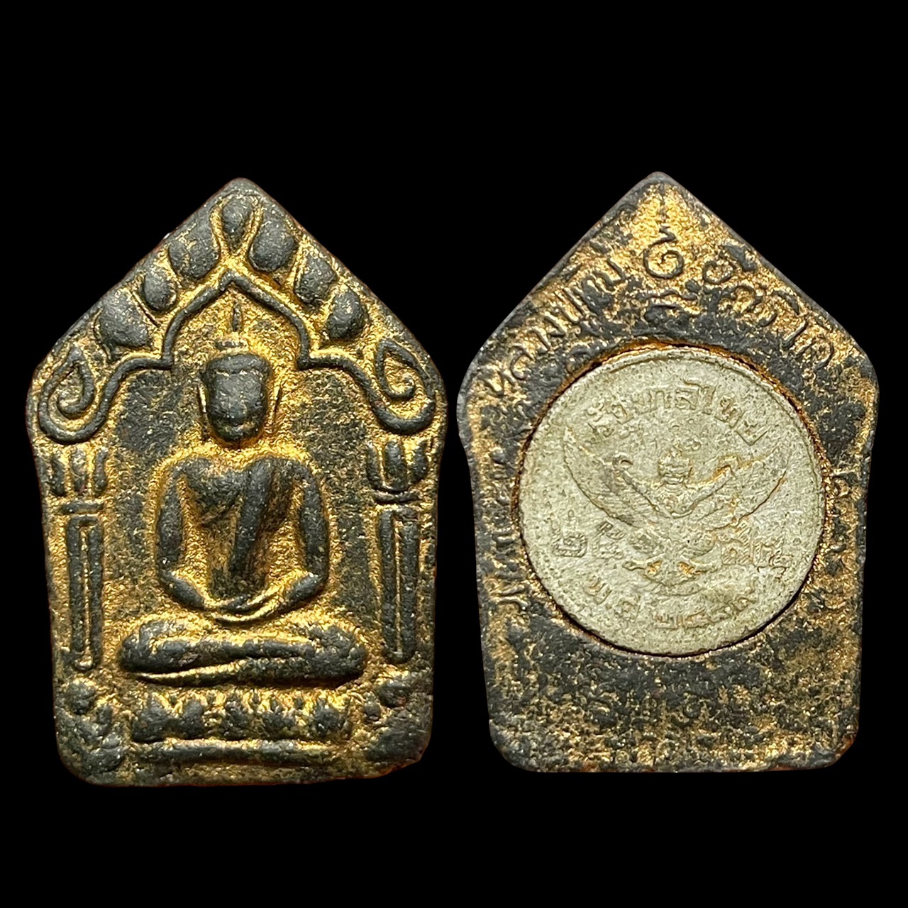 พระขุนแผนผงพลายกุมาร หลวงปู่ทิม ปี2515 บล็อกแรก พิมพ์ใหญ่ เนื้อว่านไพรดำ รูปที่ 4