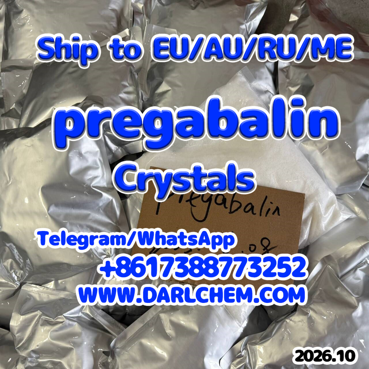 High Quality  pregabalin crystals powder 148553-50-8 Salt White รูปที่ 4