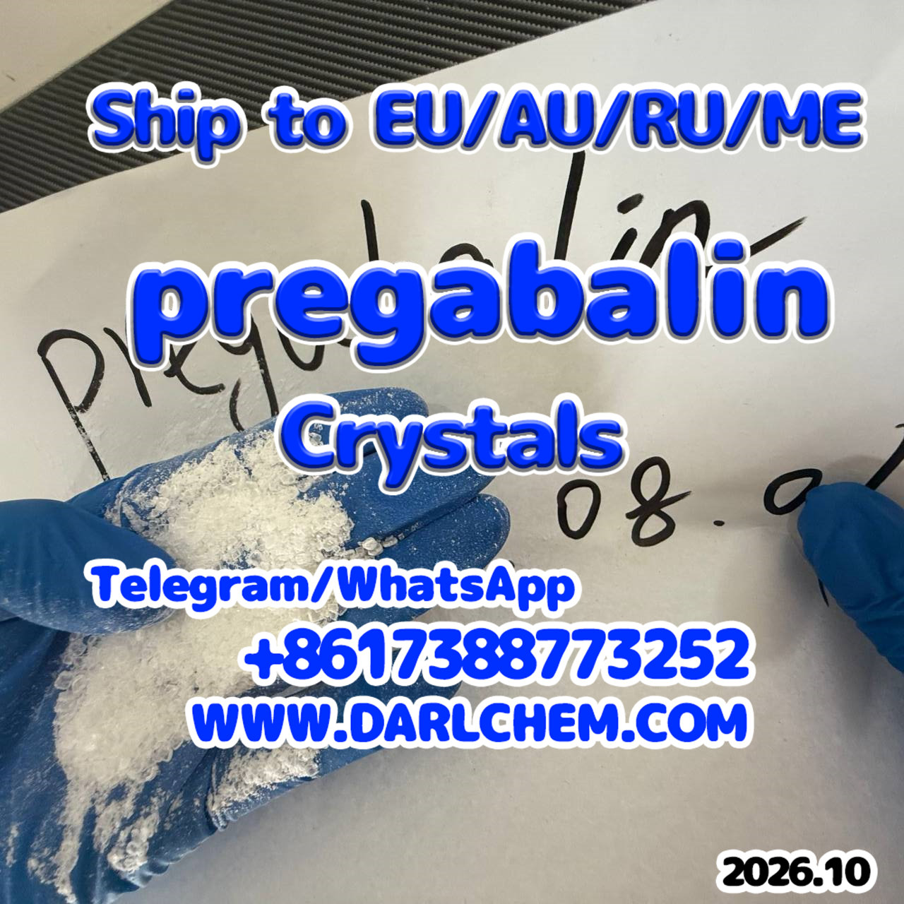 Anti-Depression 99% pregabalin crystals powder 148553-50-8 Salt  รูปที่ 5