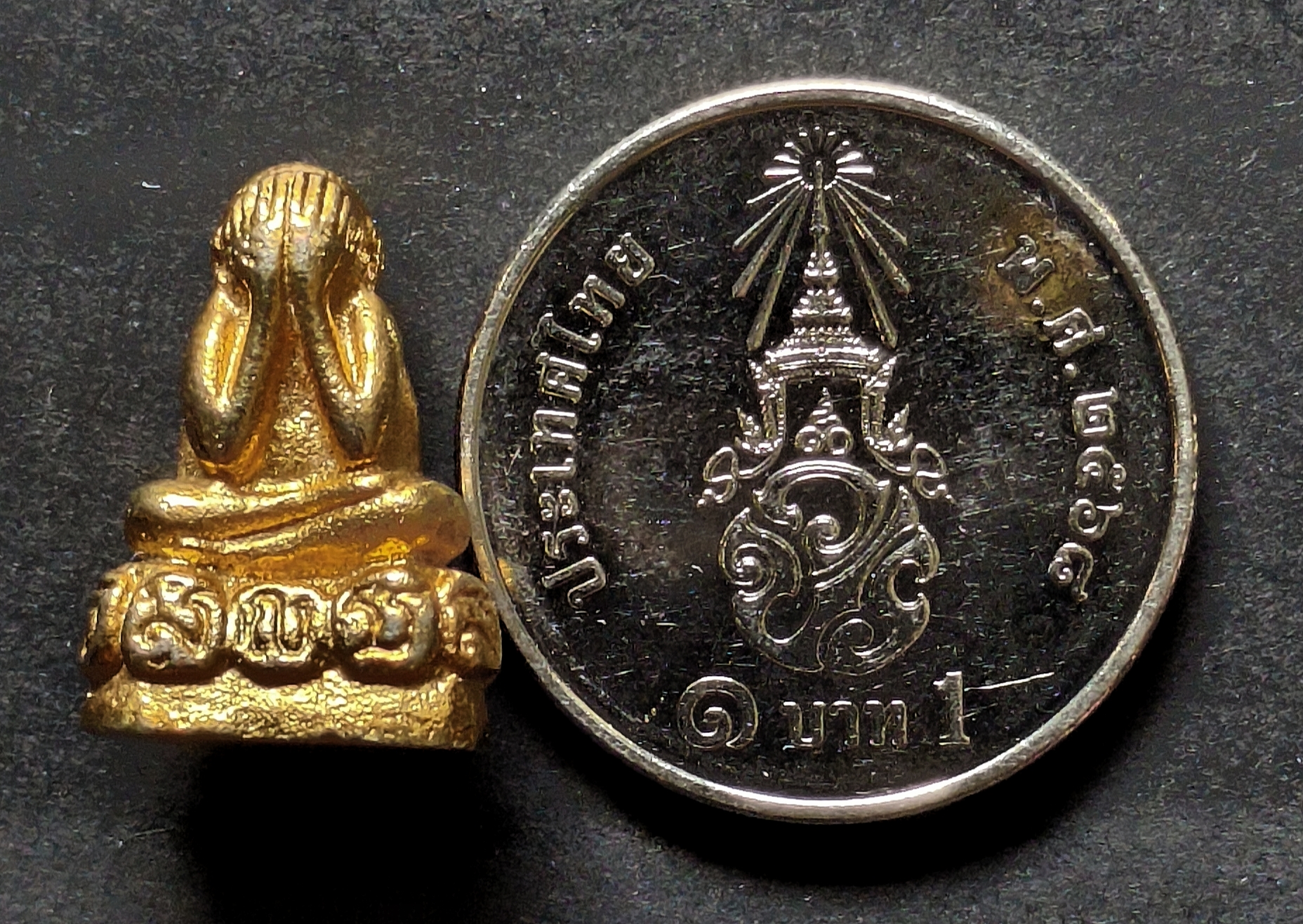พระปิดตามงคลเก้าเนื้อนวโลหะกะไหล่ทอง หลวงปู่เพิ่ม วัดกลางบางแก้ว ปี2518 รูปที่ 3