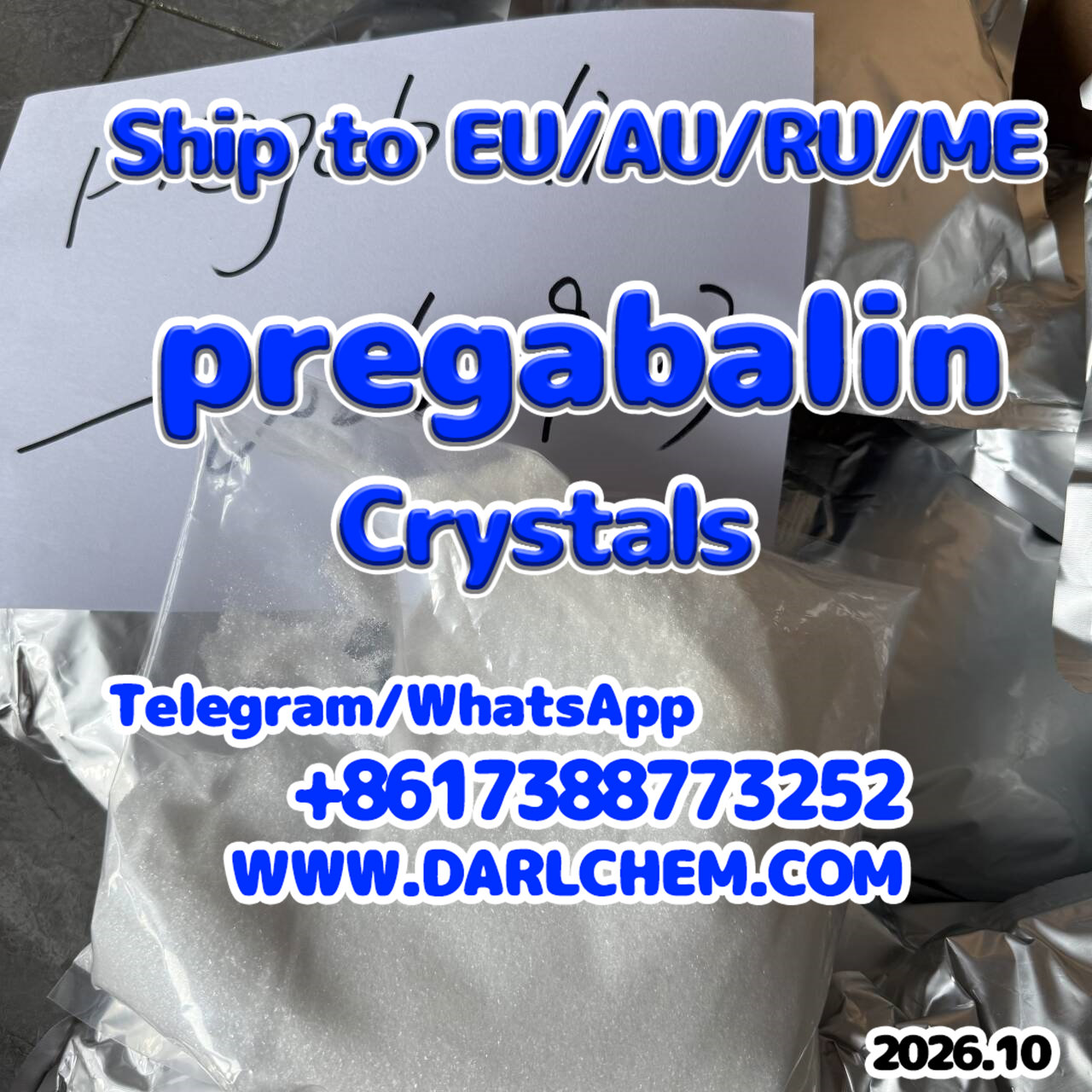 99% Purity pregabalin crystals powder 148553-50-8  รูปที่ 4