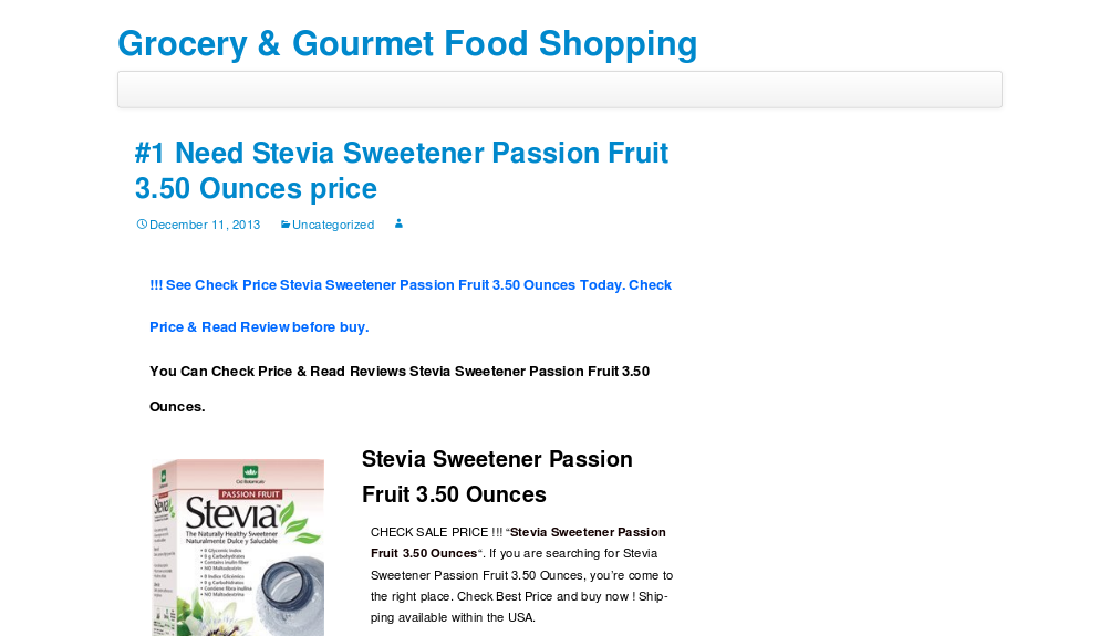 #1 need stevia sweetener passion fruit 3.50 ounces pricegrocery & gourmet food shopping | grocery & gourmet food shopping รูปที่ 1