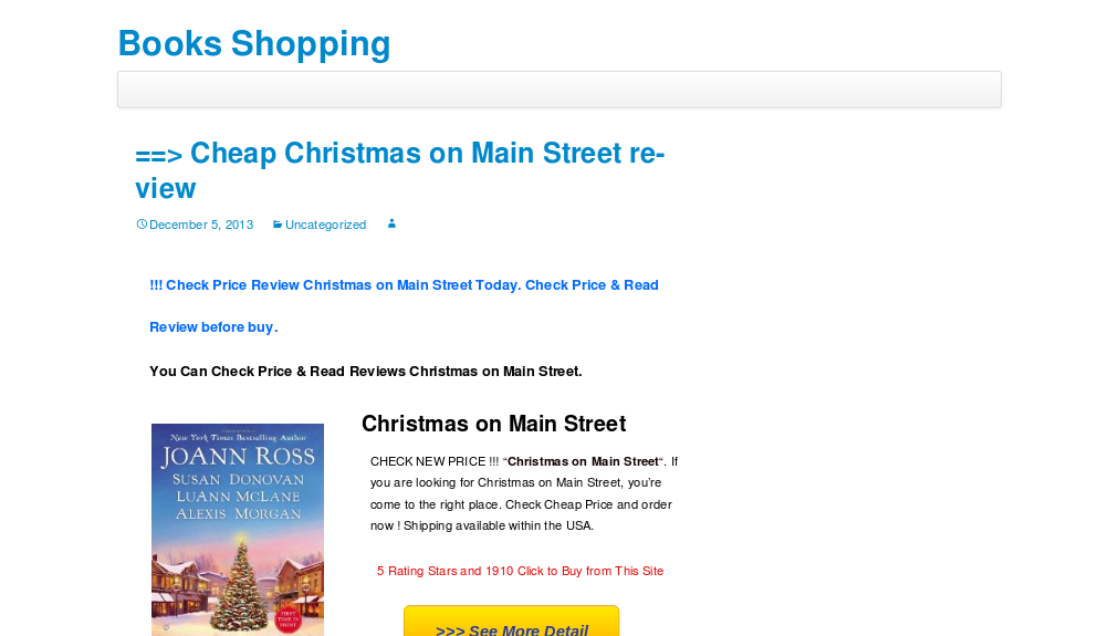 ==> cheap christmas on main street reviewbooks shopping | books shopping รูปที่ 1