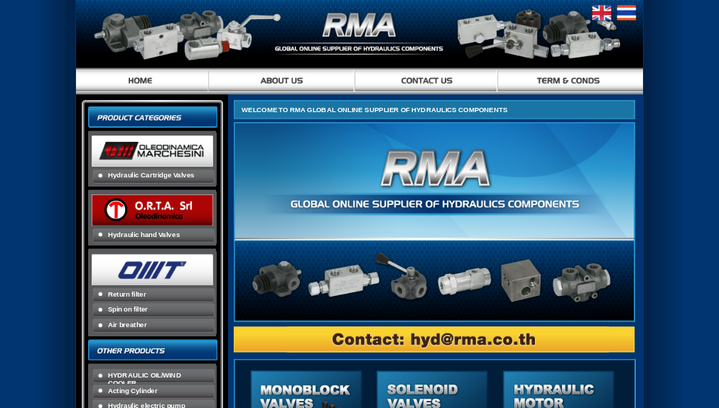 WELCOME TO RMA GLOBAL ONLINE SUPPLIER OF HYDRAULICS COMPONENTS รูปที่ 1