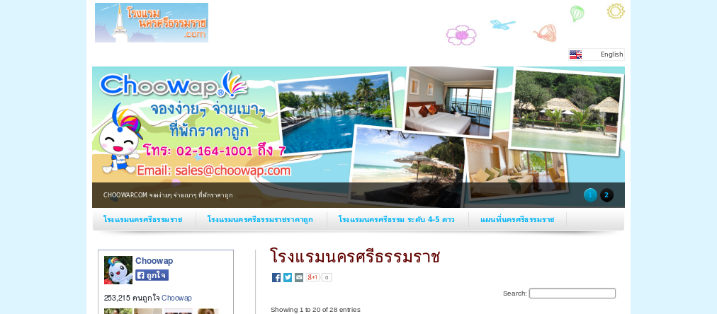 โปรโมทเว็บไซต์ของโรงแรมนครศรีธรรมราช ท่านสามารถ สำรองที่พัก หรือ จองโรงแรมได้ในเว็บนี้ รูปที่ 1