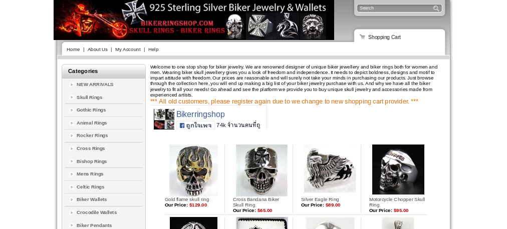 biker jewelry  silver biker rings  biker jewellery for men รูปที่ 1
