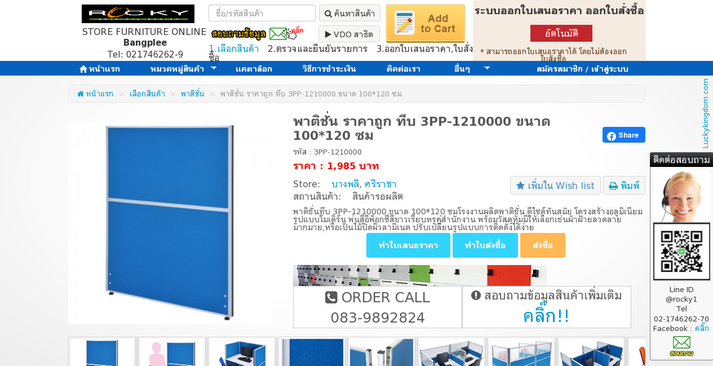 พาติชั่น ราคาถูก ทึบ 3PP-1210000 ขนาด 100*120 ซม รูปที่ 1